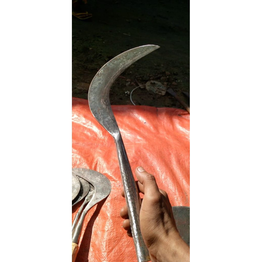 arit anti copot dengan gagang besi.bahan baja per asli madura