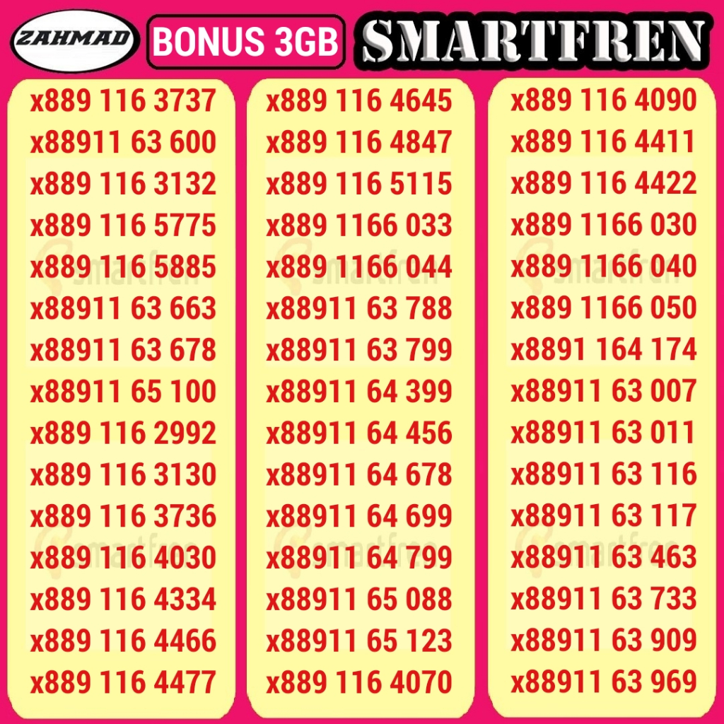 SMART-E) NOCAN Smartfren 11 DIGIT kartu perdana nomor cantik 11digit rapi super murah
