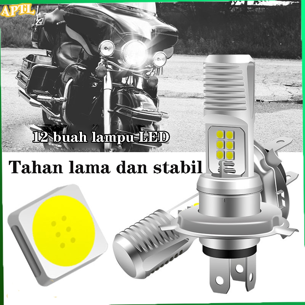 CED Lampu LED H4 Motor 3570 Chip 30W Super Terang 6000K Putih 3000K Kuning Hi-Low Beam Universal Beb