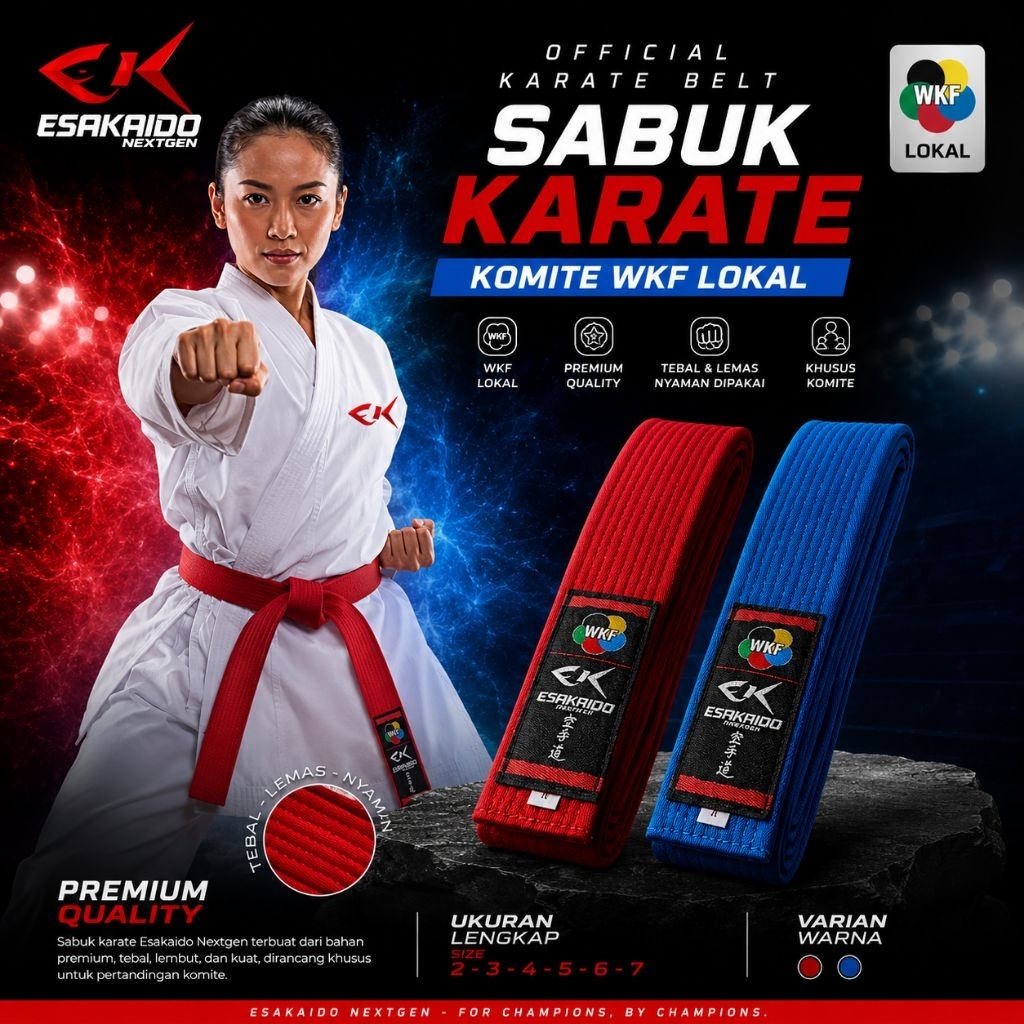 ESAKAIDO - SABUK PERTANDINGAN KARATE KOMITE