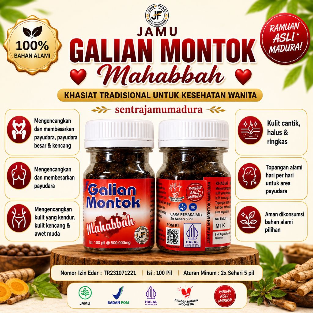 MONTOK PAYUDARA GALIAN MONTOK MAHABBAH BPOM sentra jamu madura