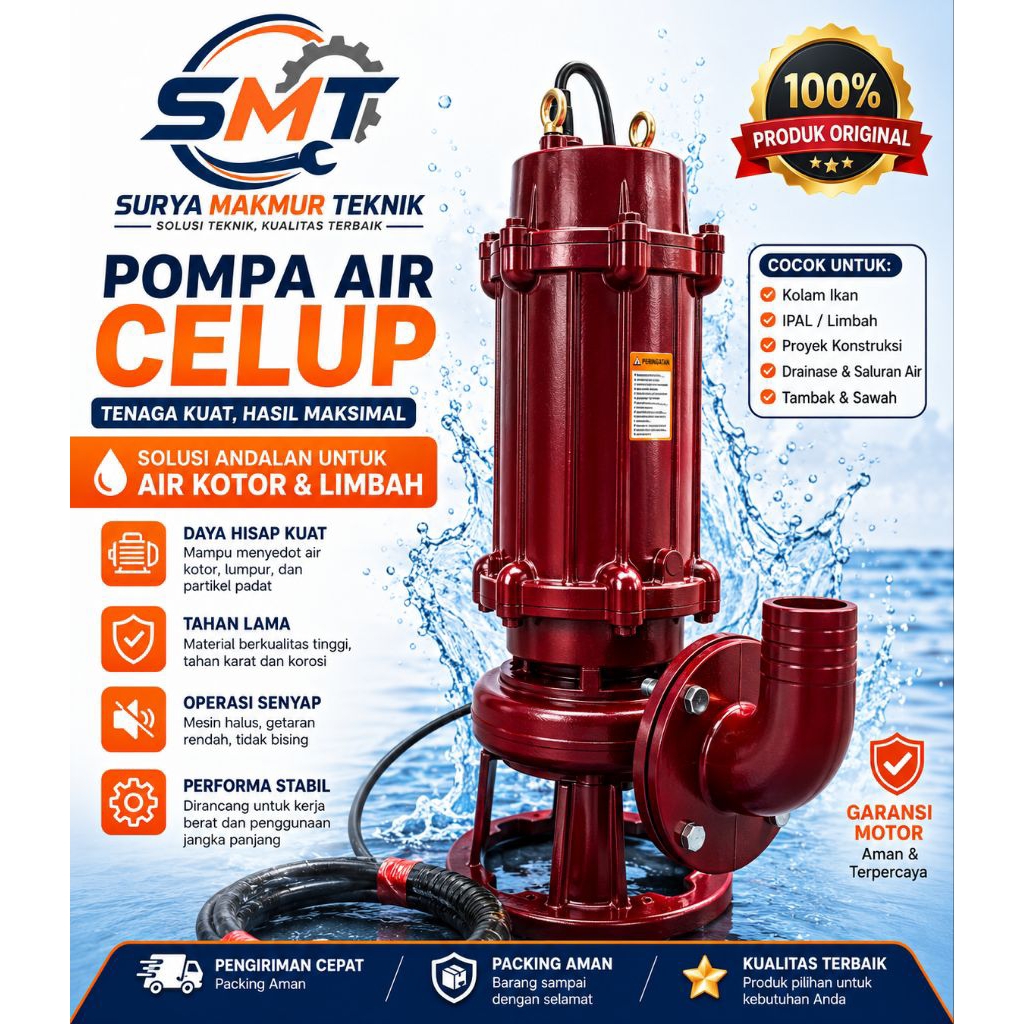 SUBMERSIBLE WATER PUMP 4INCH SEWAGE PUMP POMPA CELUP AIR KOTOR LUMPUR