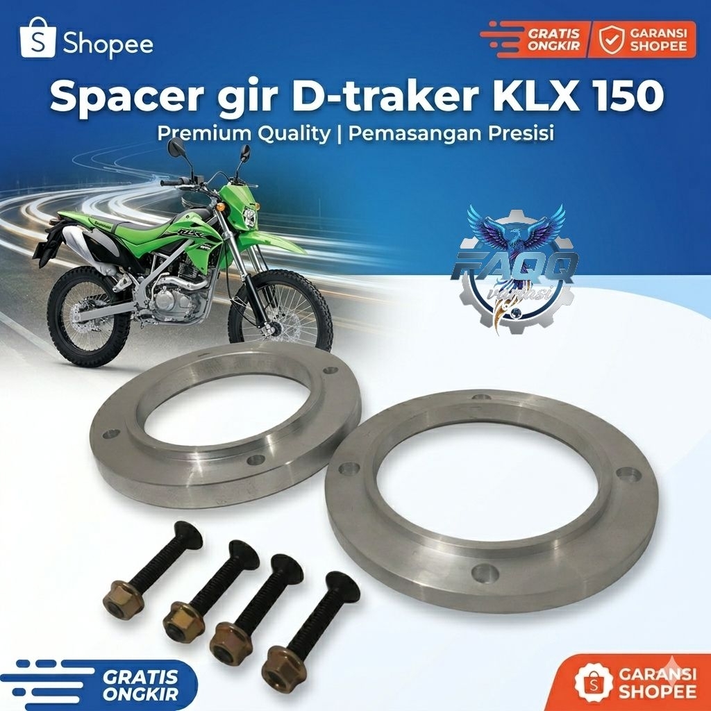 Spacer Gir D-TRACKER KLX BF Spicer Spasir Plus Baut L Baja Aksesoris Variasi D-Tracker KLX 150