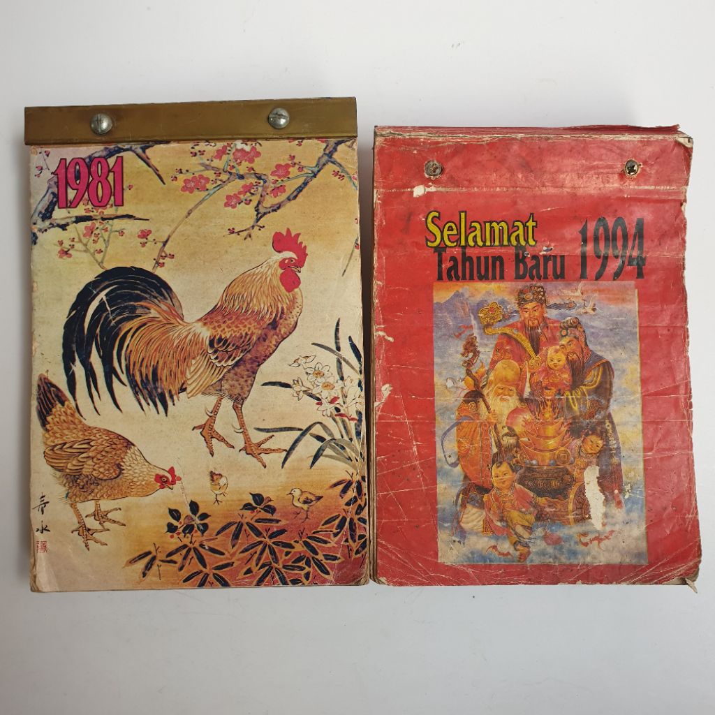 2 Buku Kalender Harian Jadul 1981 & 1994 Asli Vintage Kalender Lawas Koleksi