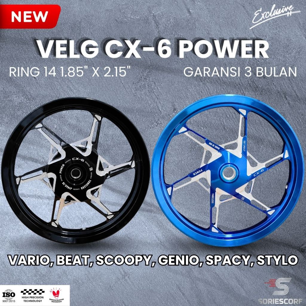 VELG RACING POWER CX-6 VARIO SCOOPY BEAT RING 14
