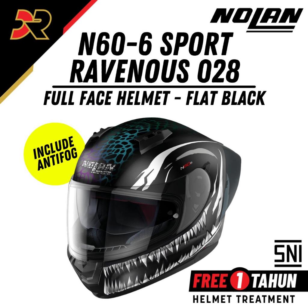 Helm Nolan N60-6 Sport Ravenous 028 Full Face SNI ECE N606 N60 6 Helm Nolan Full Face