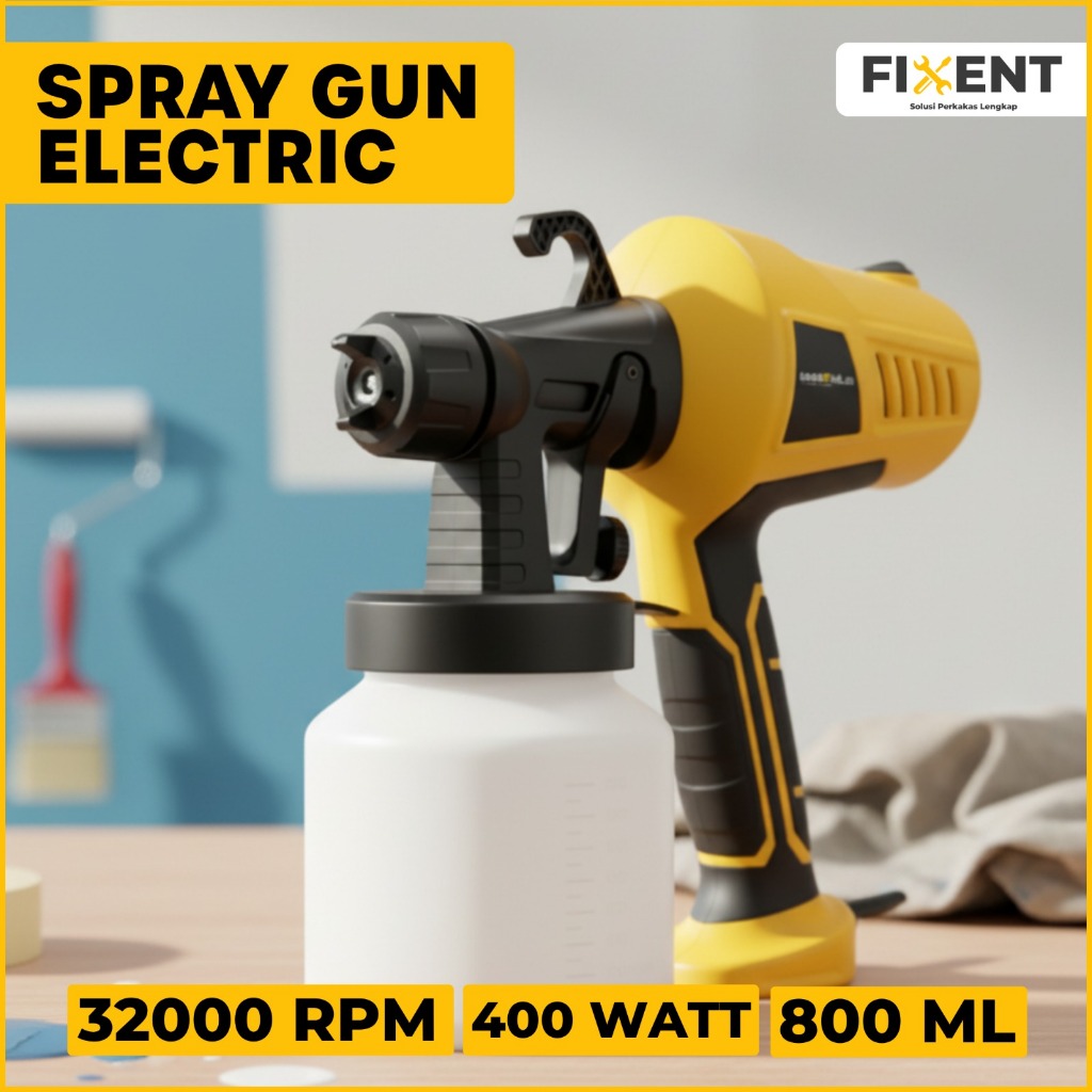 Spray Gun Elektrik SET Aksesoris Mesin Semprot Cat Electric Sprayer Elektrik