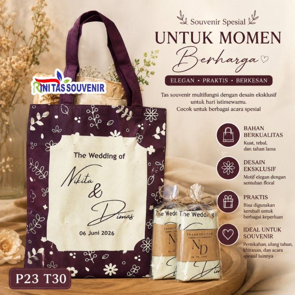Tas Souvenir Pernikahan - Souvenir Nikah - Goodie Bag Wedding