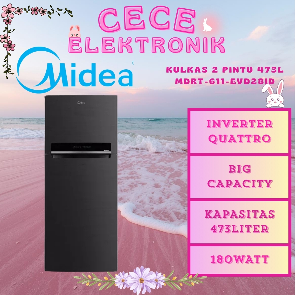 MIDEA KULKAS 2 PINTU MDRT-611EVD28ID