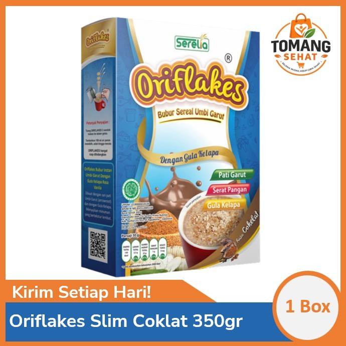 Oriflakes SLIM COKLAT Diet Oriflakes Sereal Umbi Garut - 350gr