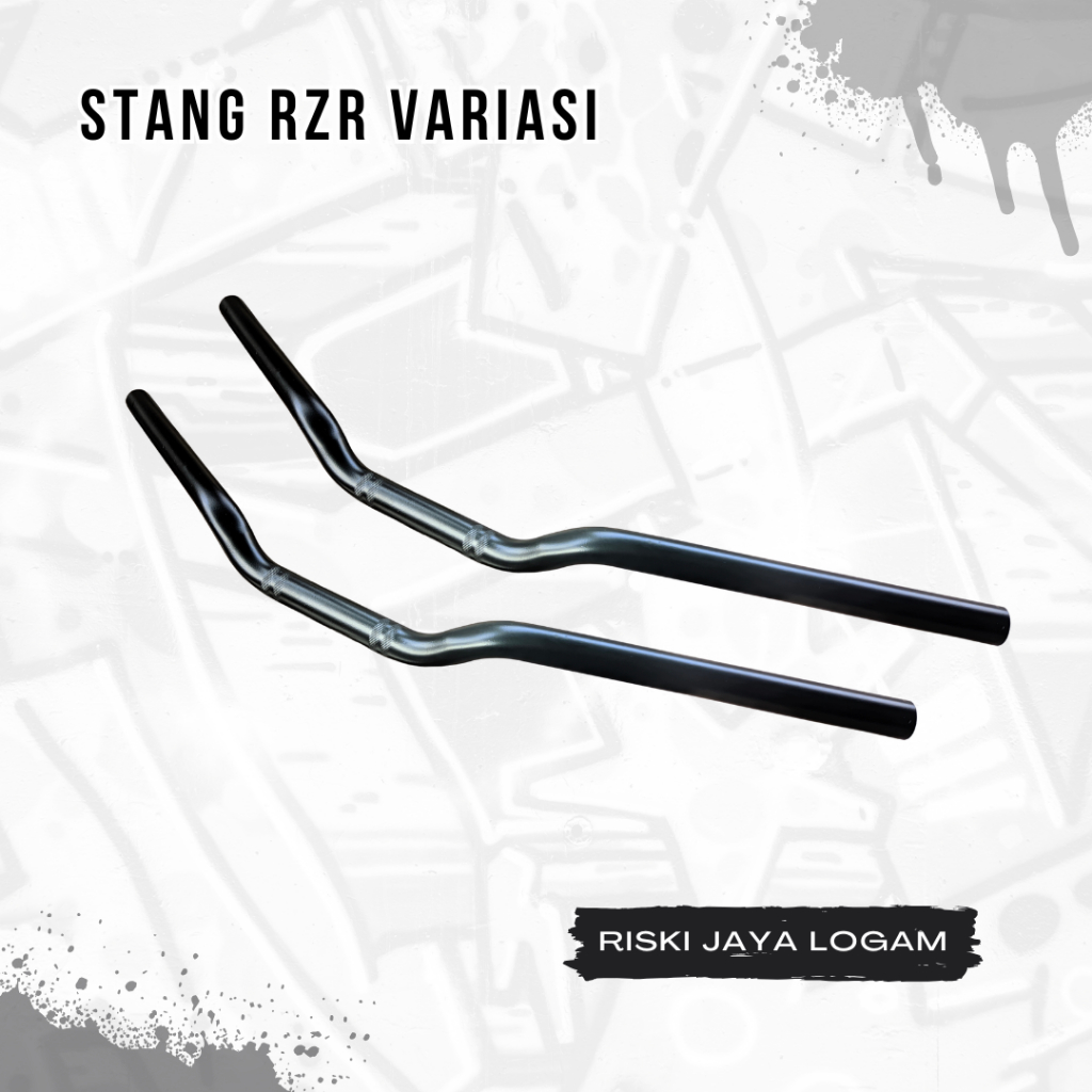 Stang RZR Variasi Hitam Panjang 65 CM Tebal 3mm Setang Stir Motor Custom Universal Beat Street Vixio