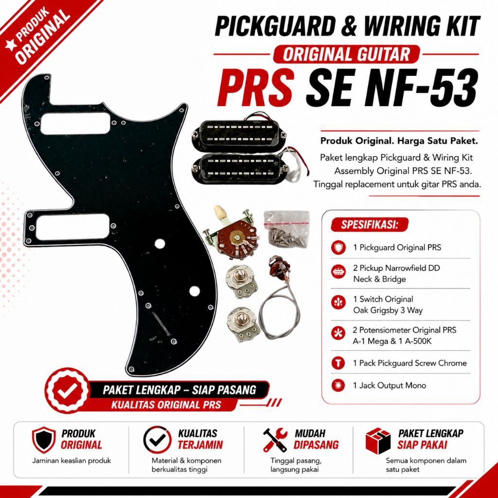 Pickguard & Wiring Kit Original Gitar PRS SE NF-53
