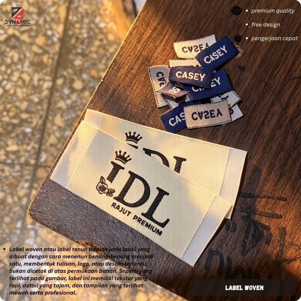 WOVEN BORDIR,Label Baju,Label Pakaian,Aksesoris,Label Rajut,Label Bordir