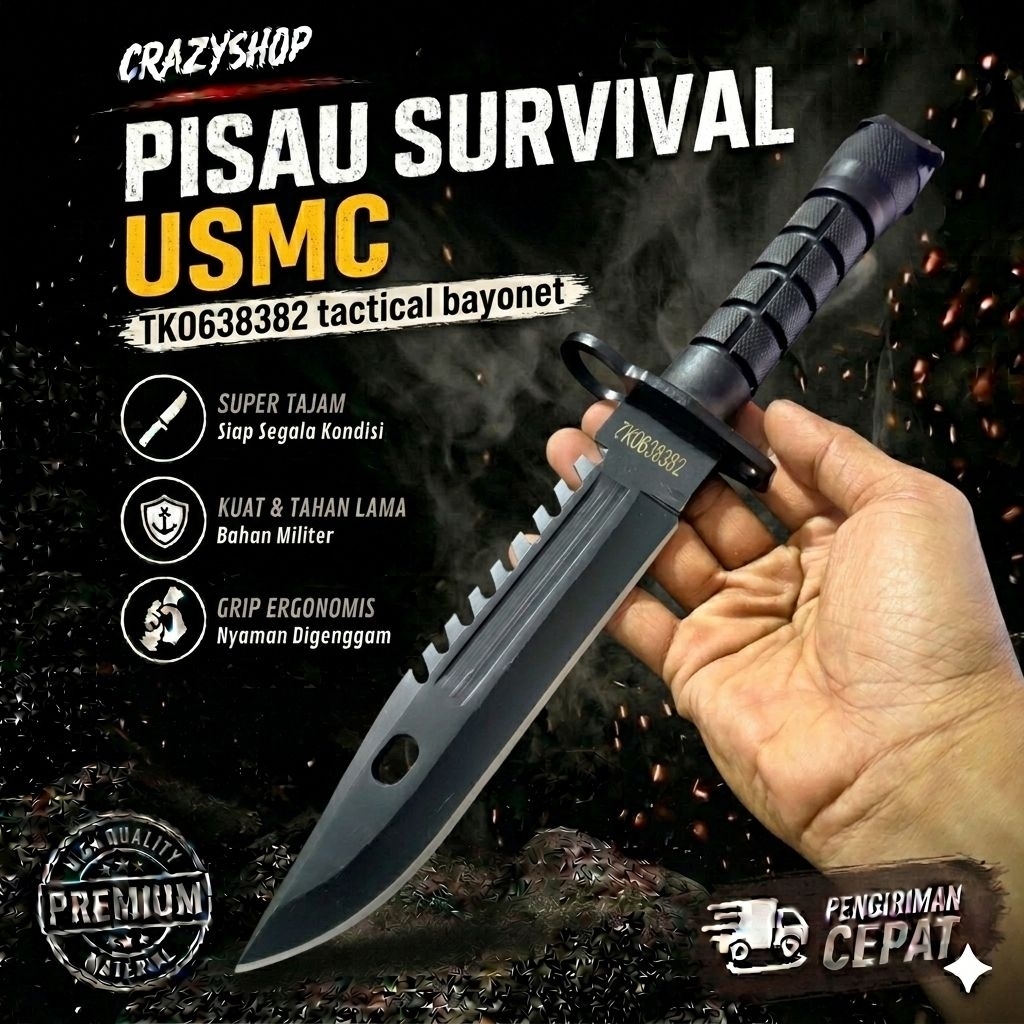 pisau survival kit usmc / survival kit / crazyshop27