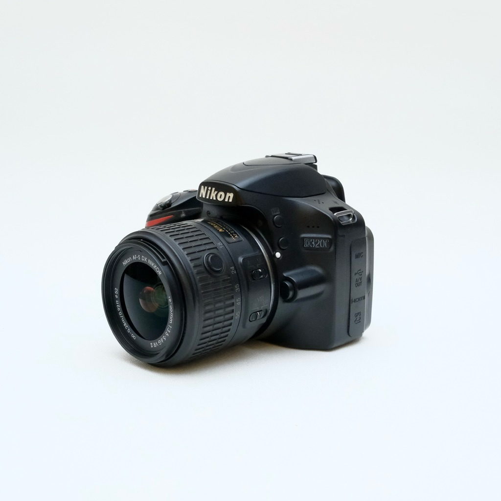 Kamera DSLR Nikon D3200 + Kit 18-55mm Bekas / Second