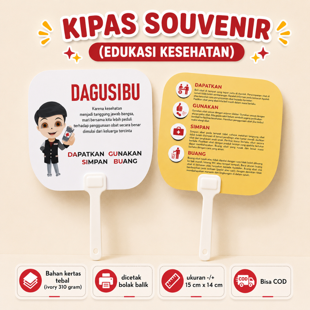 Kipas Dagusibu - Kipas Souvenir Dagusibu - Kipas Souvenir Kesehatan
