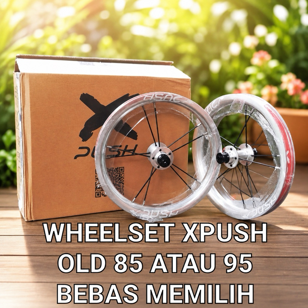 [ PROMO ]WHEELSET XPUSH OLD 85 ATAU 95 Pushbike Velg Push Bike Xpush Loncer