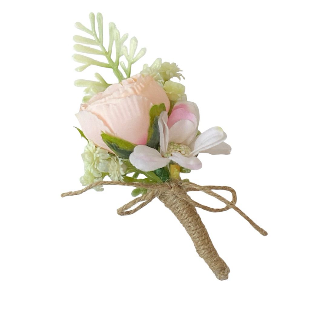 Corsage bunga pin hiasan jas panitia pengantin