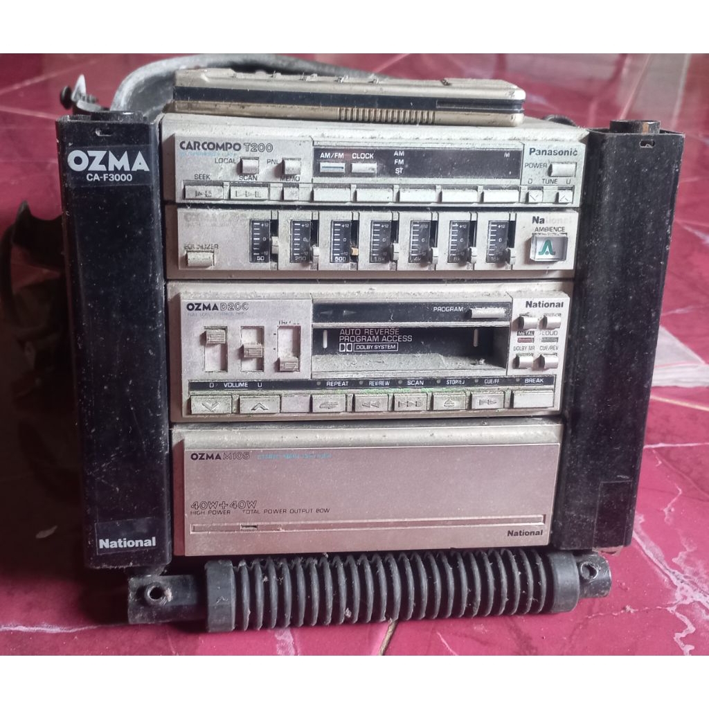 tape mobil jadul tip mobil tape deck audio mobil retro ozma national japan