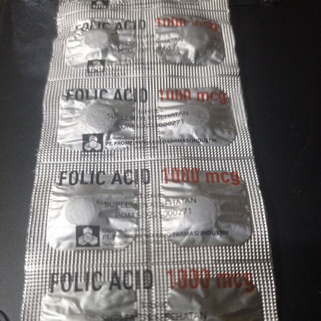 Vitamin FOLIC ACID 1000mcg @ strip 10 tablt ready