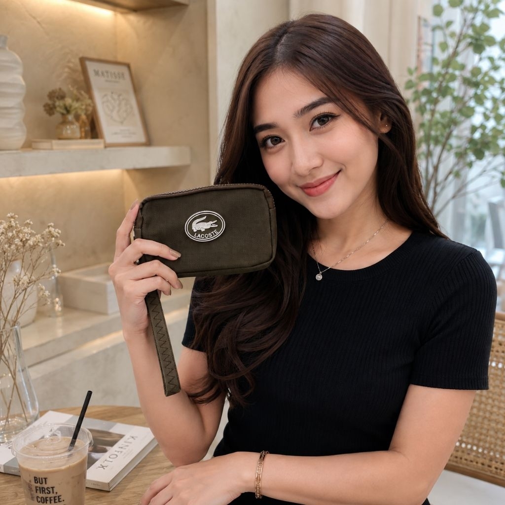 Dompet Mini Wanita 3 Resleting Dompet Uang Koin Simple Multifungsi Anti Ribet Import Anti Air