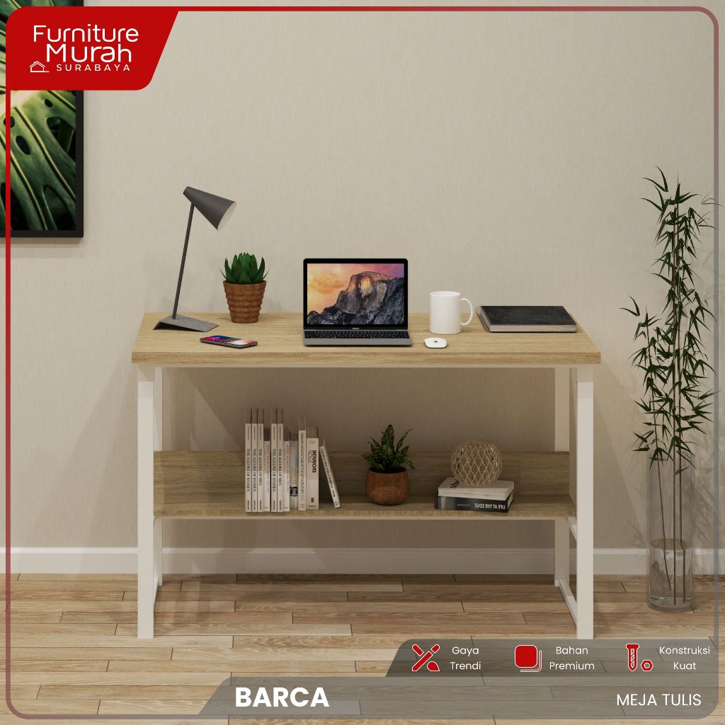 Furniture Murah Surabaya - Trenz Furniture - Barca Meja Tulis Kaki Besi Lionel Kokoh Tahan Lama Awet