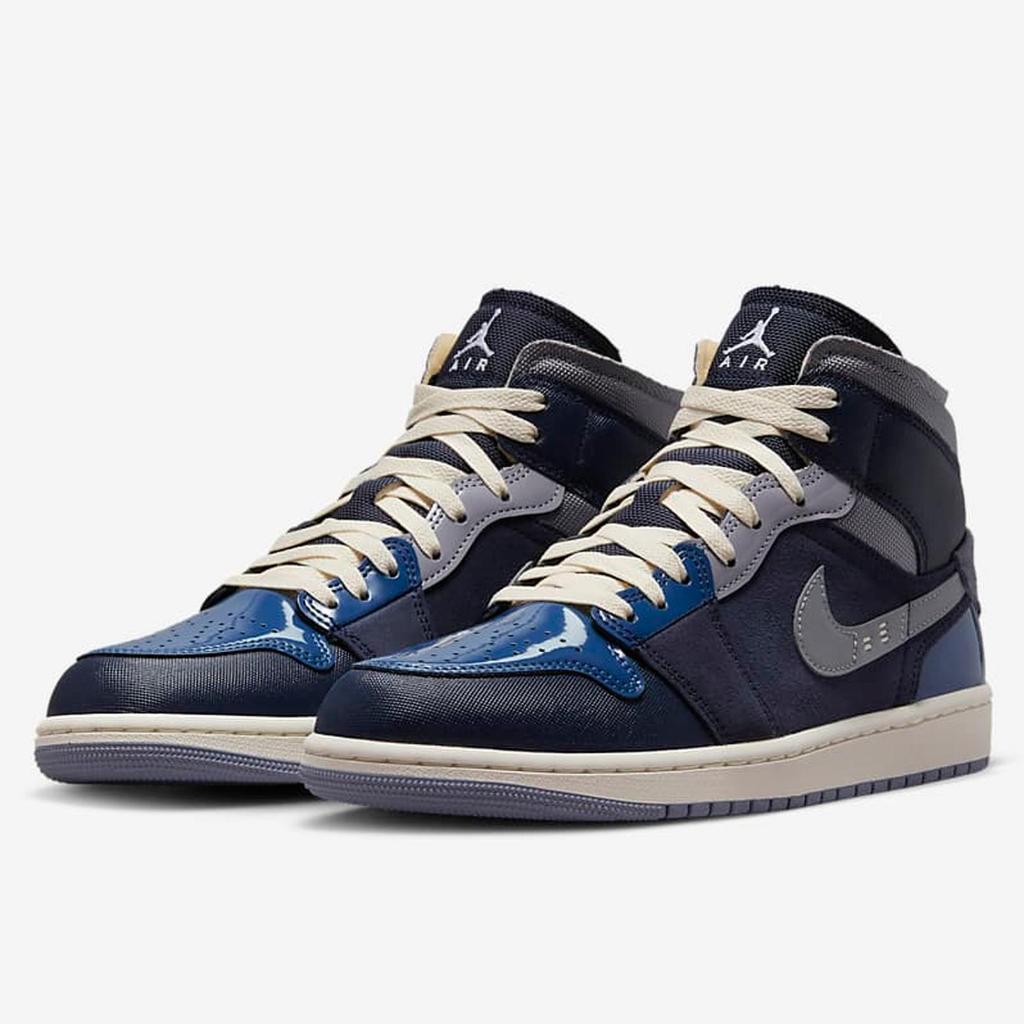NOW ORIGINAL AIR JORDAN 1 MID SE CRAFT - OBSIDIAN