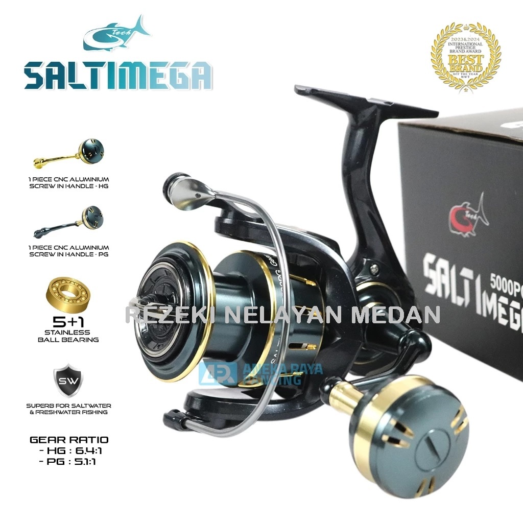 Reel G-TECH Saltimega SW 3000 4000 5000 6000 8000 | Reel Saltwater G-TECH