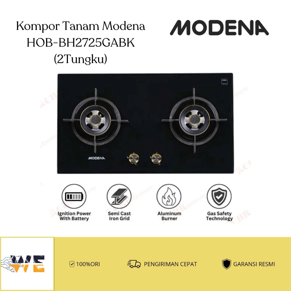 Kompor Tanam Modena 2 Tungku & 3 Tungku