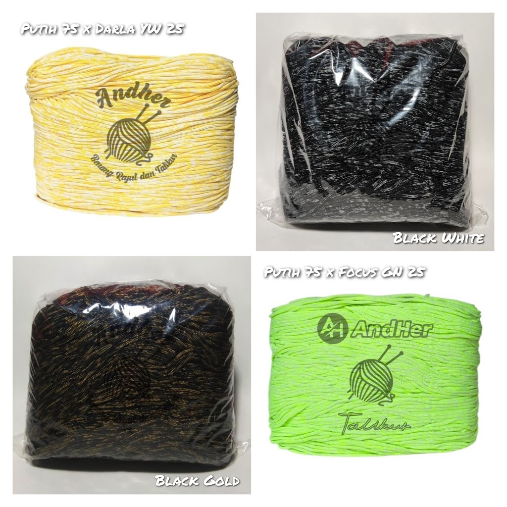 Tali kur sembur talikur nuansa 3mm bahan Polyester 500 gram, 1000 gram/1 kg