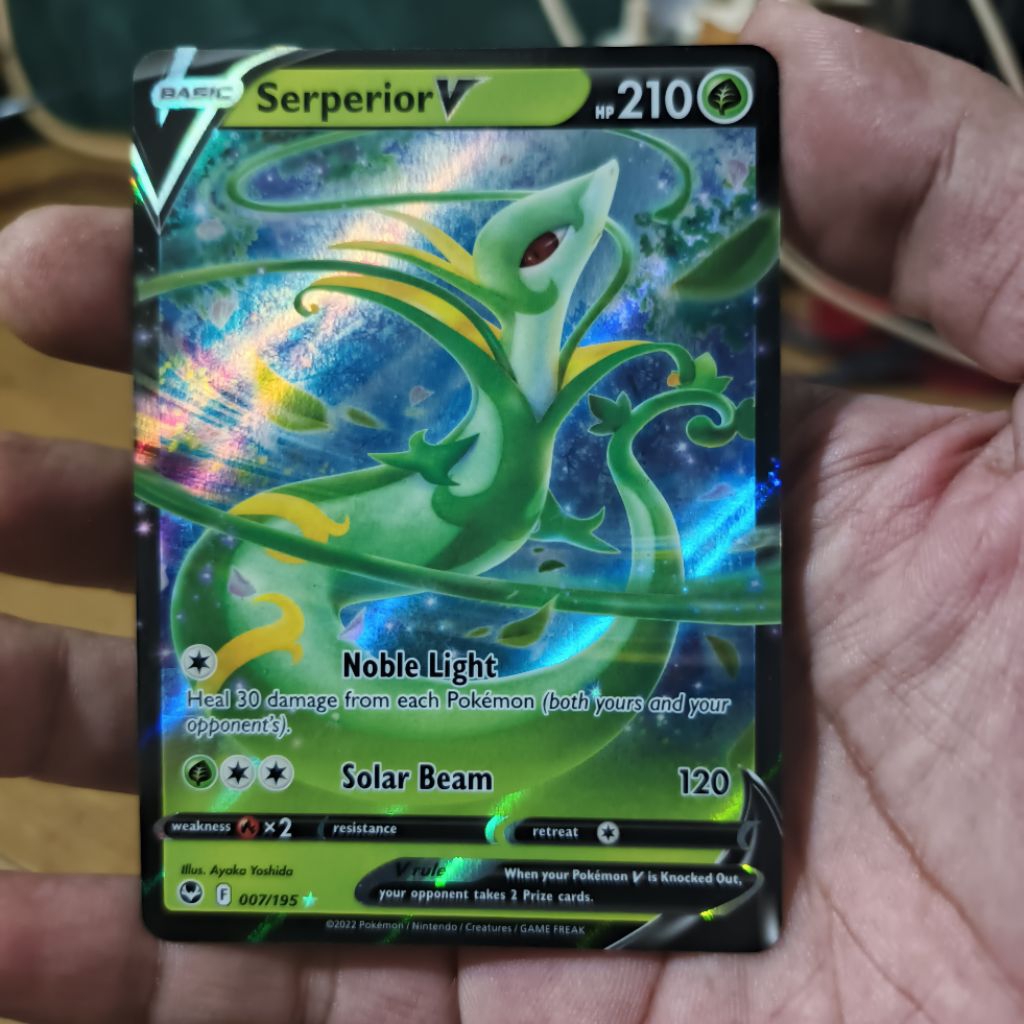 kartu tcg Pokemon Serperior V holo original