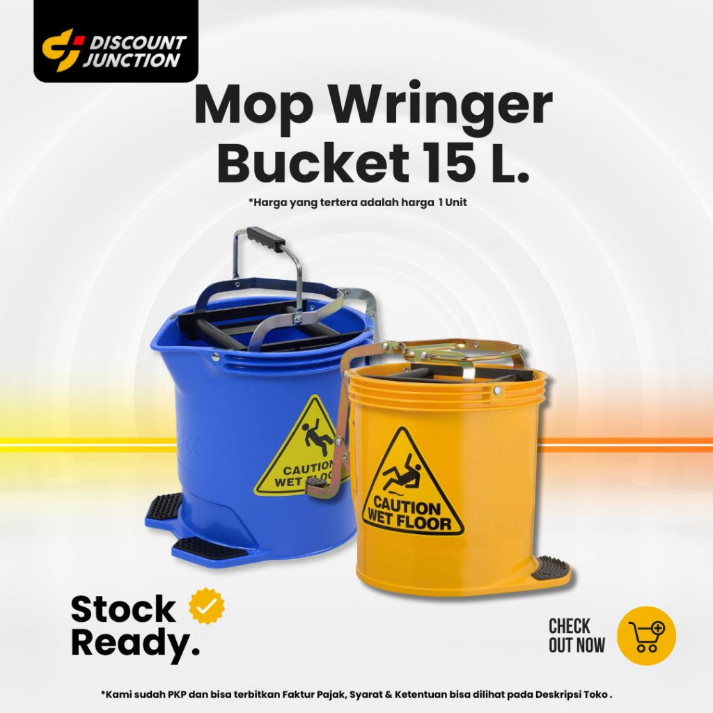 ROUND BUCKET - Mop Wringer Bucket 16 L. Single Squeeze mop bucket