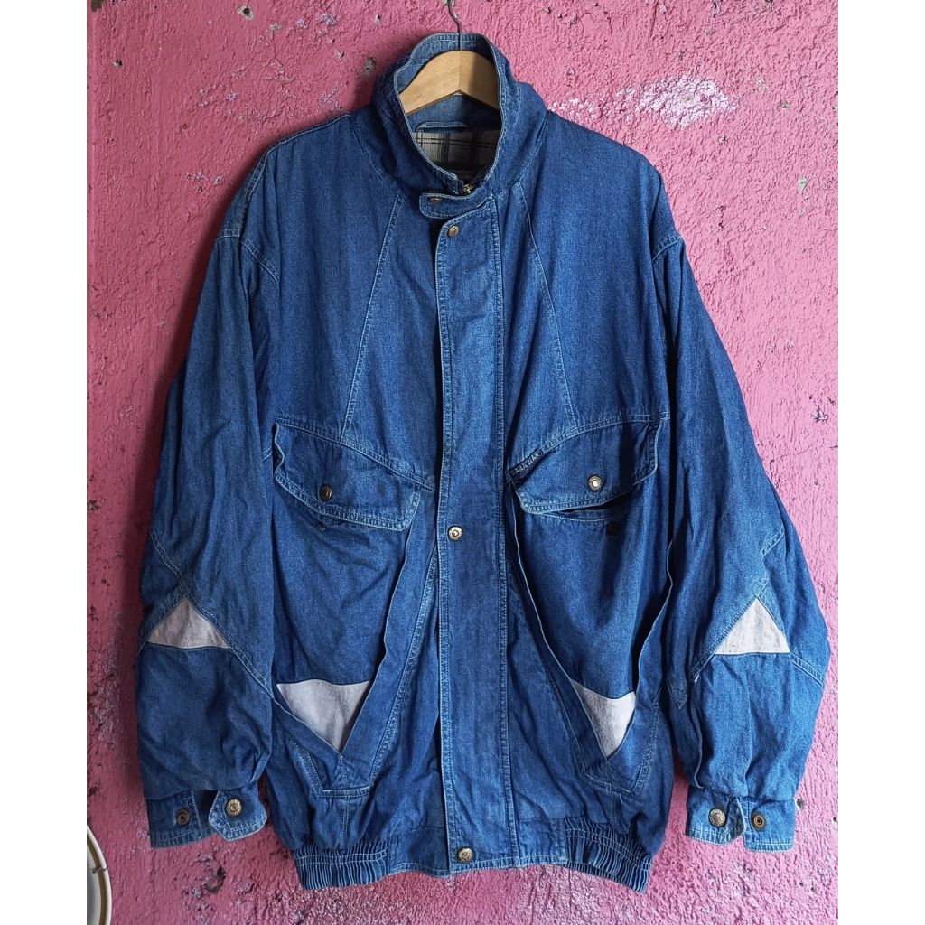 Jaket harington denim reusch BARA jeans  ( minus, perhatikan gambar dan deskripsi)
