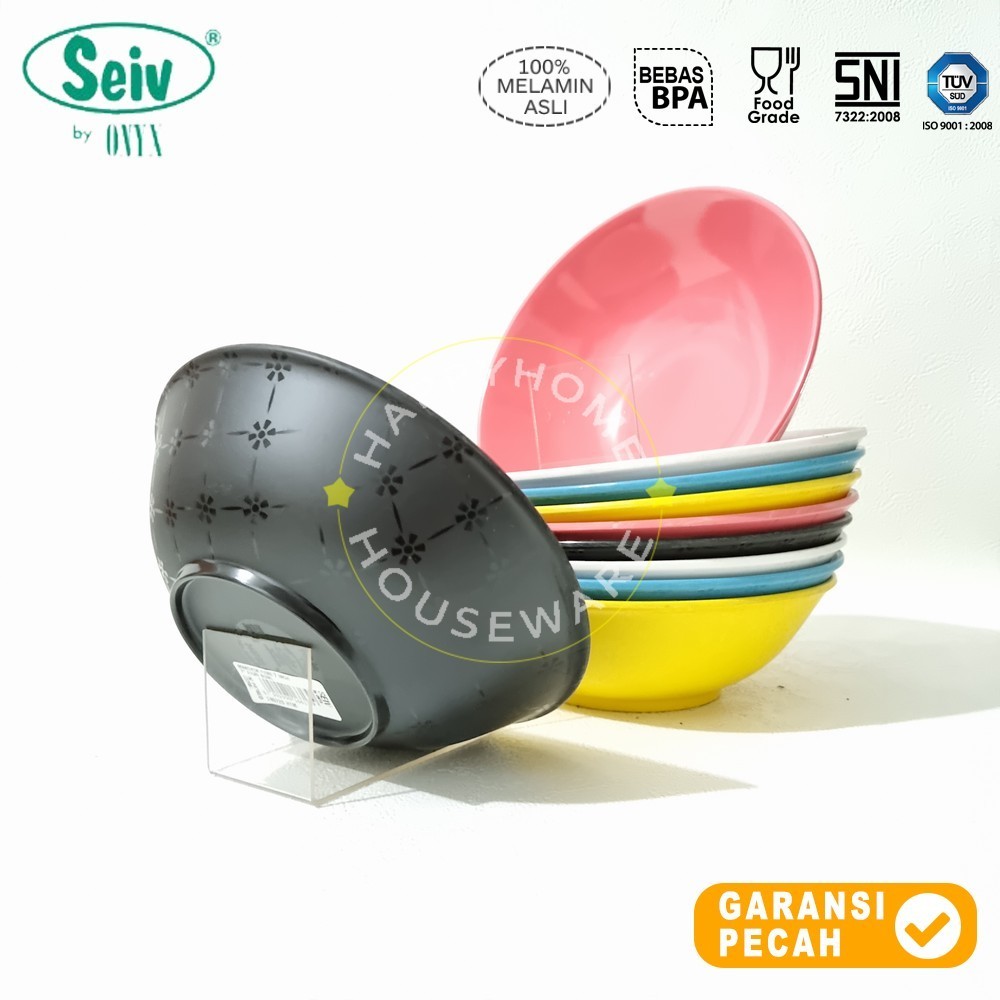SEIV Mangkok Makan 7inch Melamin Fiori Series Mangkok Sop Mangkok Mie 18cm Seiv by Onyx