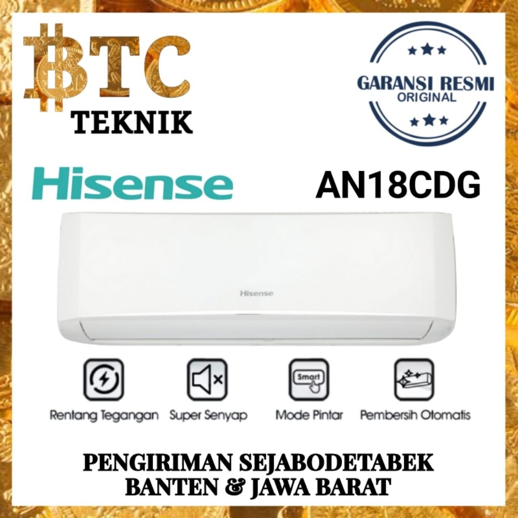 AC HISENSE 2 PK AN 18 CDG UNIT ONLY