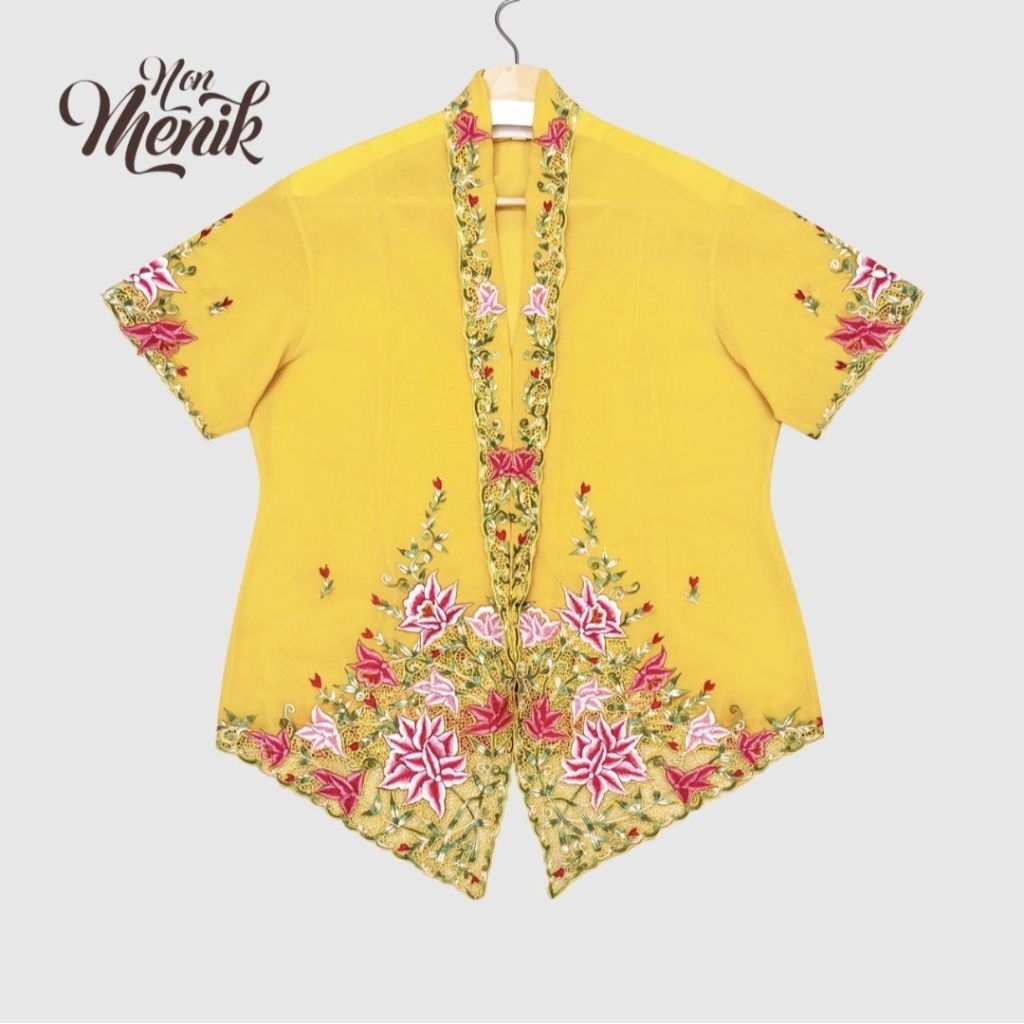 XL KEBAYA BUNGA TRADISIONAL KUNING