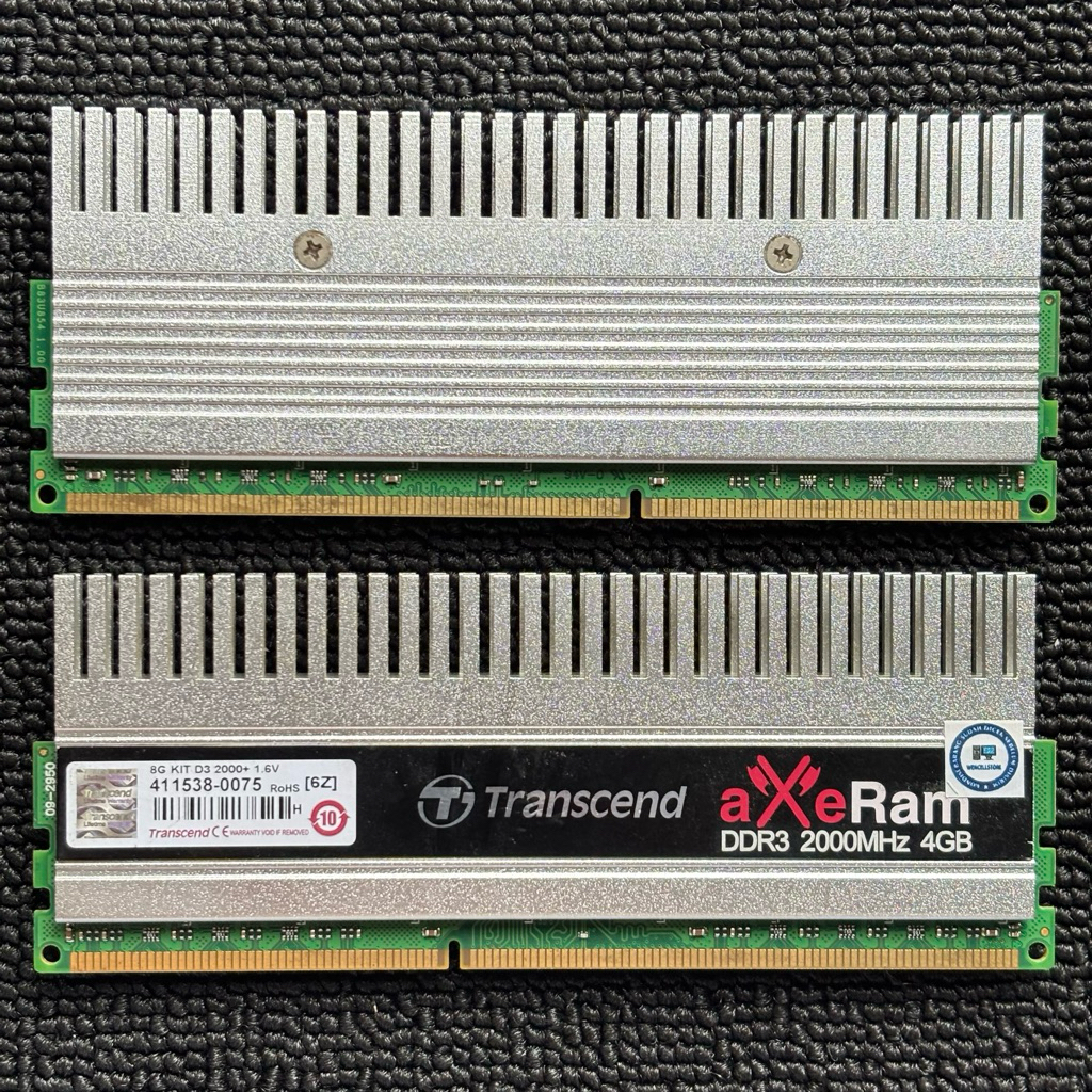 RAM GAMING TRANSCEND 8GB KIT 2X4GB PC3-16000/2000MHZ DDR3 AXERAM LONGDIMM