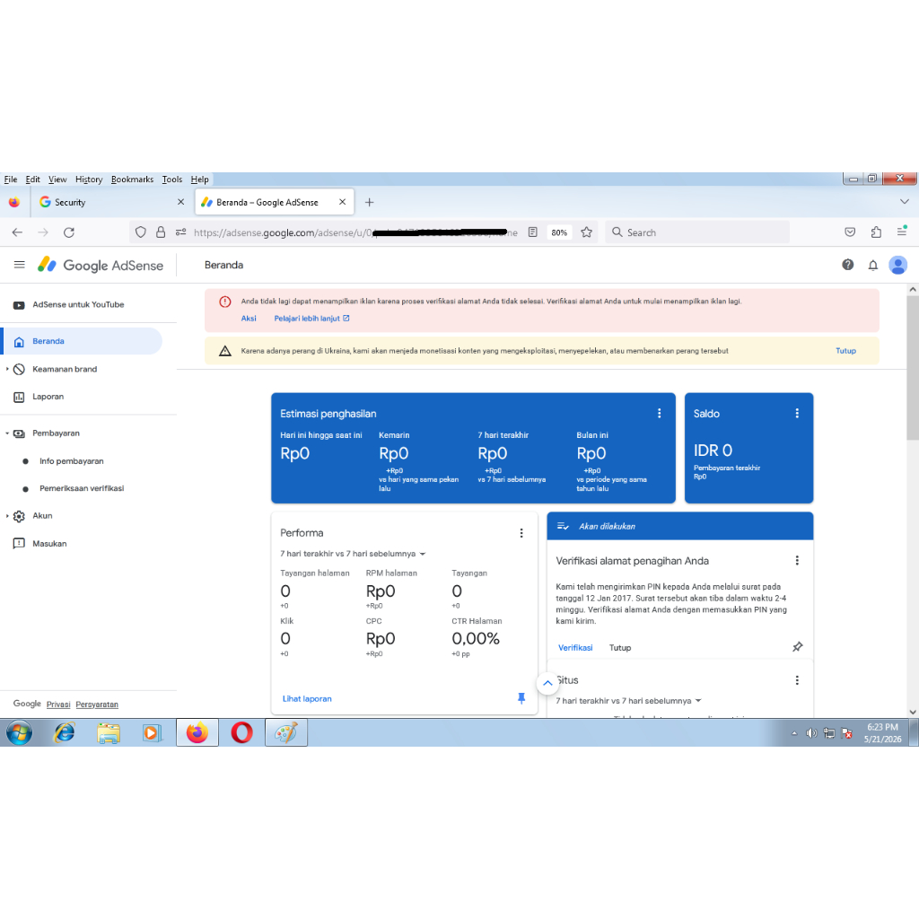 Akun Adsense 2017 Tinggal Request PIN