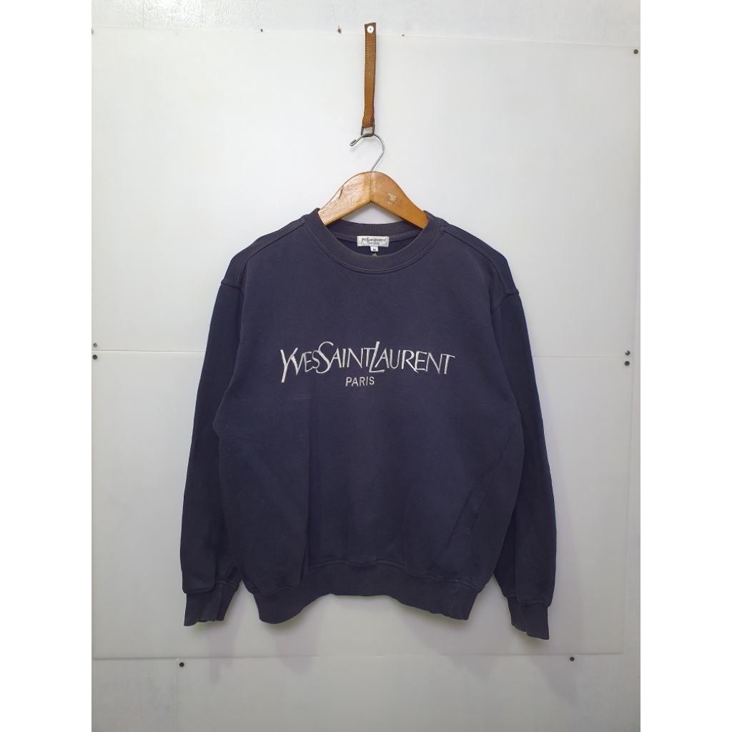 Crewneck Vintage YvesSaintLaurent Hitam