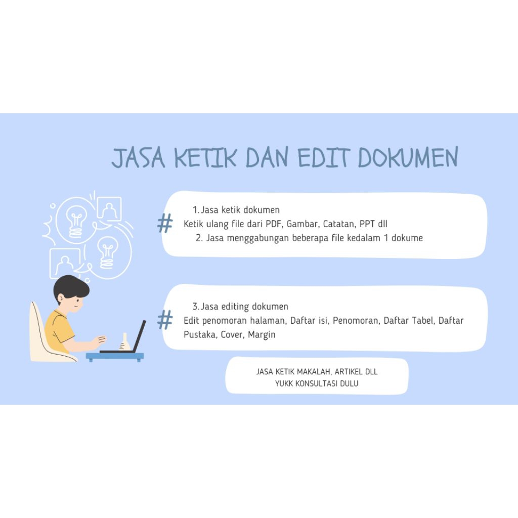 jasa ketik makalah, artikel, dll