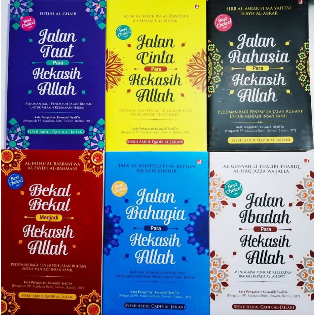 Buku Langka Paket Lengkap Terjemah Kitab Syekh Abdul Qadir Jailani 6 jilid