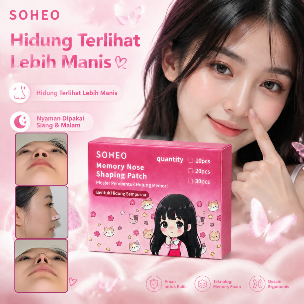 SOHEO Memory Nose Shaping Patch 10pcs/20pcs/30pcs Plester Pembentuk Hidung Mancung Alami Memperbaiki