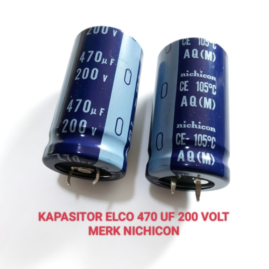 NICHICON KAPASITOR ELCO 470UF 200V CAPASITOR ELKO 470 UF 200 VOLT