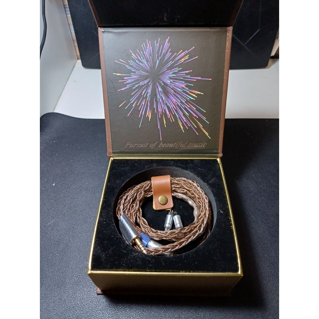 Kabel Custom IEM Cema pure silver+Neotech copper. 8 Braid Upgrade Cable 2Pin 0.78mm 4.4mm Premium Hi