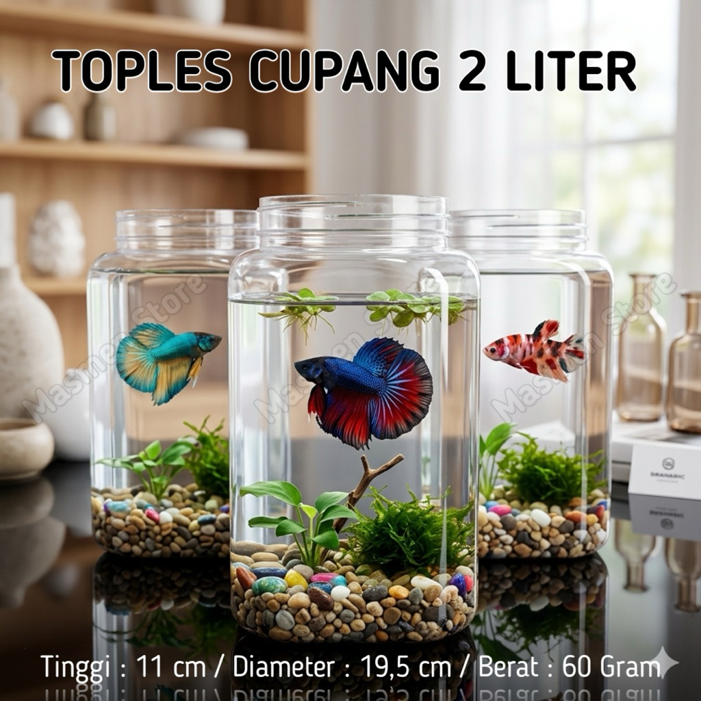 TOPLES CUPANG 2 LITER - TANPA TUTUP