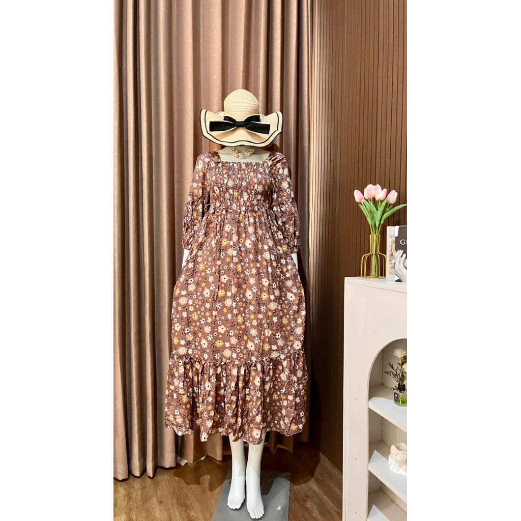 DRESS DIANDRA SMOKE | DRESS SMOKE DADA | DRESS BANGKOK RAYON PREMIUM
