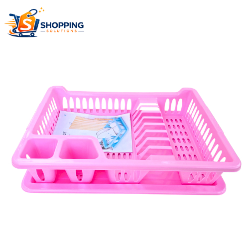 Rak Piring + Tatakan Plastik Lovenia, Rak Piring Plastik Wastafel Kicthenware