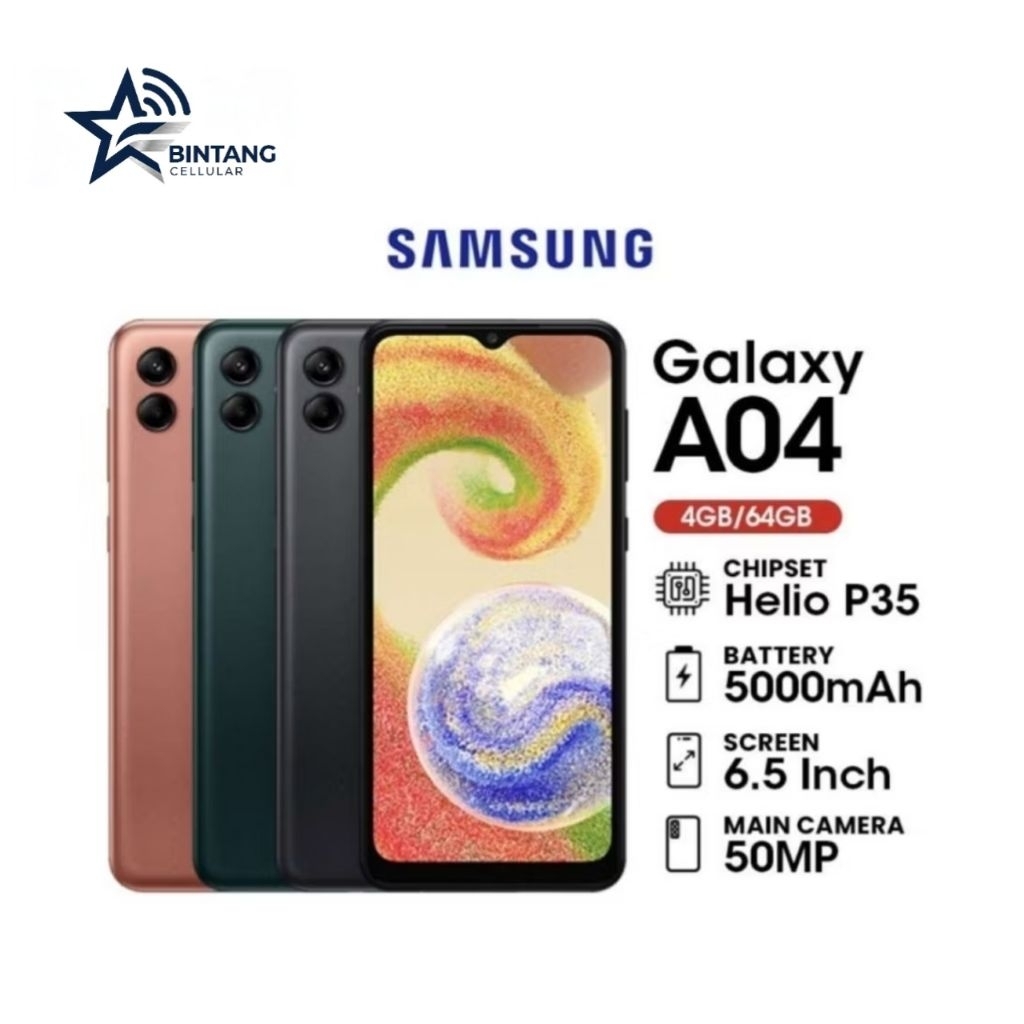 HP SAMSUNG GALAXY A04 4/64 GB - SAMSUNG A04 RAM 4GB ROM 64GB