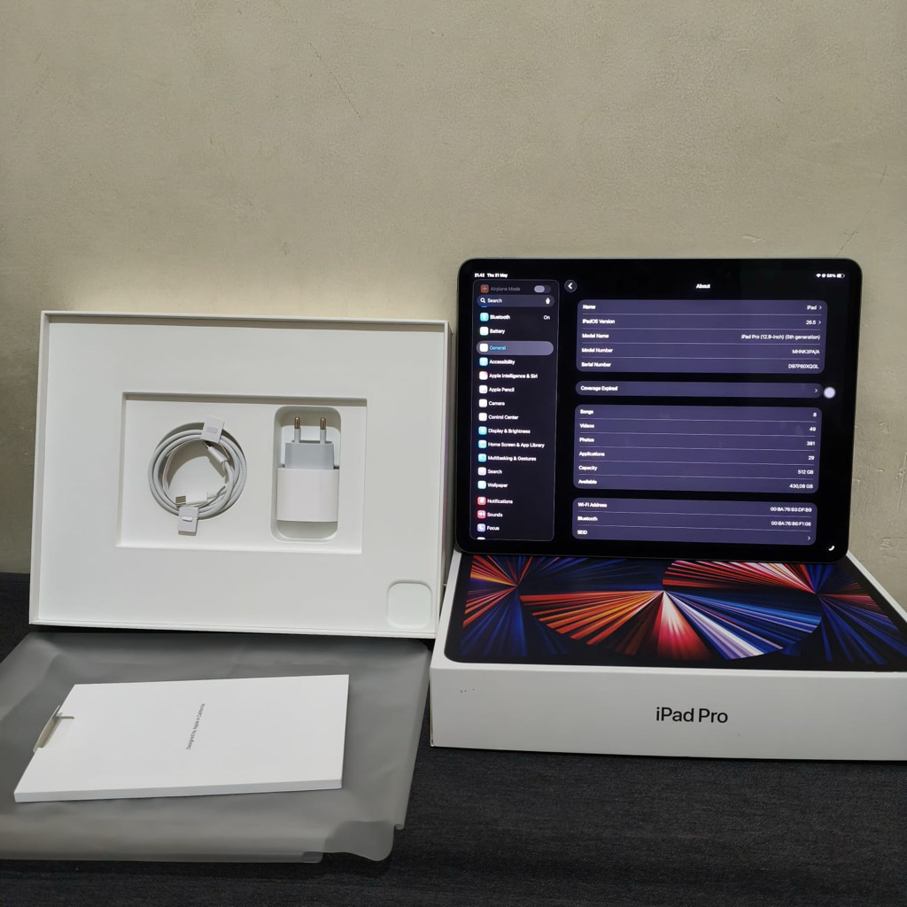 IPAD PRO 12.9 inch GEN 5 WIFI EX IBOX 512GB ISTIMEWA