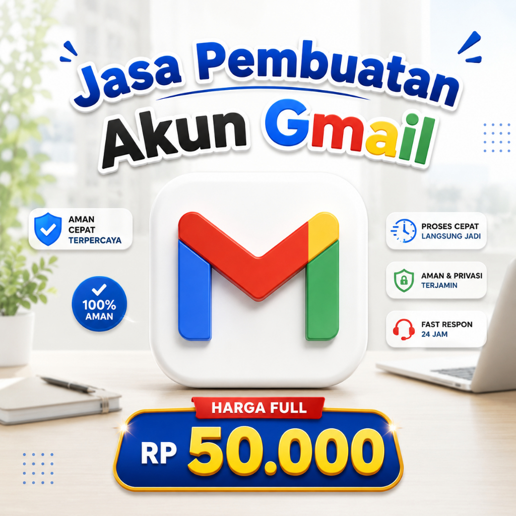 Gmail - Jasa Buat Akun Gmail - 30 Menit Jadi - Gmail Fresh Permanent